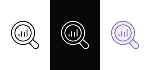 Magnifying glass icon vector, filled flat sign, solid pictogram isolated on white, logo illustration