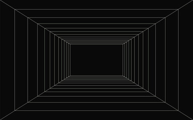 Abstract 3d tunnel. Abstract background with light.