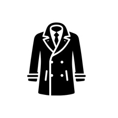 Trendy Long Winter Coat Vector Illustration