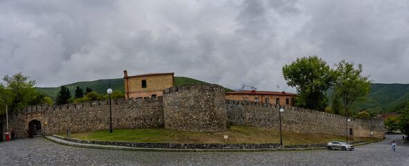 Panoramic view of Shaki fortress walls