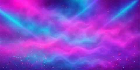 Abstract purple and pink space background with stars and galaxy elements
