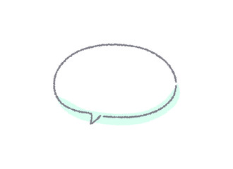 手描きのかわいい吹き出しのイラスト素材