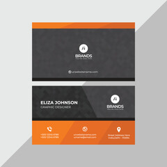 Naklejka premium Modern Professional Business Card, Creative And Simple Business Visiting Card, Business Card Design Template 