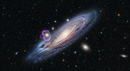 Stunning view of a spiral galaxy in space