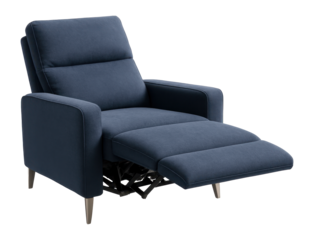 A recliner that easily converts to a bed, ideal for home theaters.