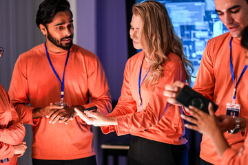 A team of Web3 innovators launches a new decentralized application dApp, showcasing the user...