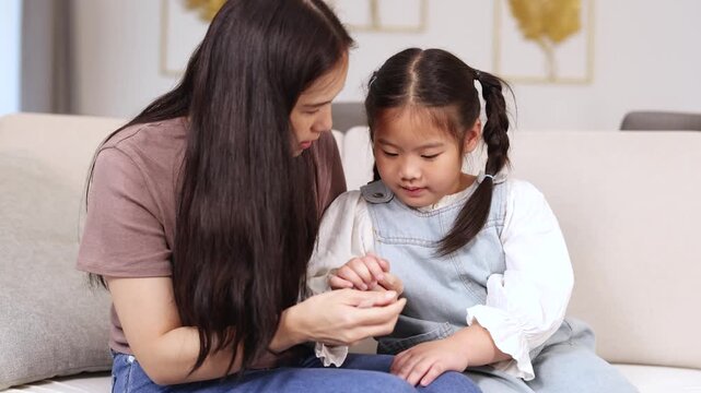 Mother and Daughter Sharing a Tender Moment