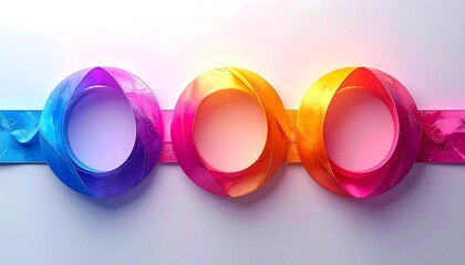 Three colorful abstract circles