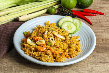 Asian Fried rice with seafood