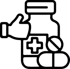 medicine line icon  vector design image 