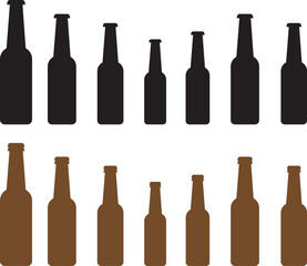 Modern Wine Bottle Silhouette Set – Stylish Vector Collection of Glass Bottles in Multiple Shapes.