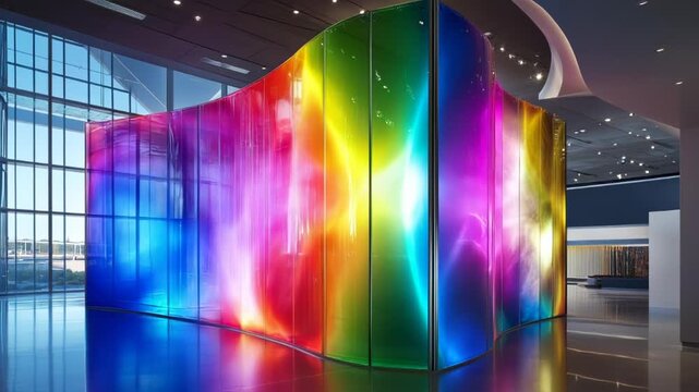 Abstract pattern picture interwoven with colorful light