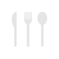 Sliver spoon, fork and knife cutlery set. Utensil, equipment, dining concept. Flat vector design isolated illustration.