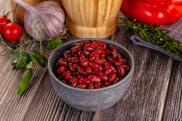Vegan cuisine canned red kidney beans