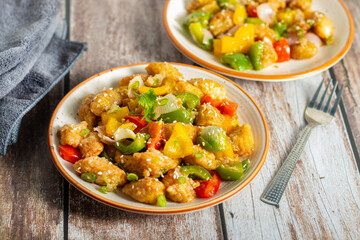 Baby corn stir fry is a colorful, crunchy, and healthy dish sautéed with bell peppers, carrots, garlic, soy sauce, and aromatic spices.
