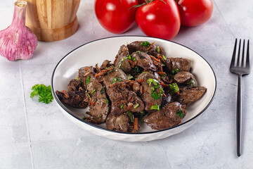 Roasted chicken liver with green onion