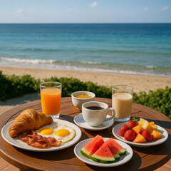 breakfast on the beach