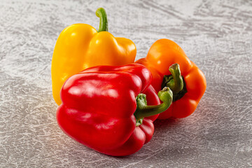 Red, yellow, orange bell pepper