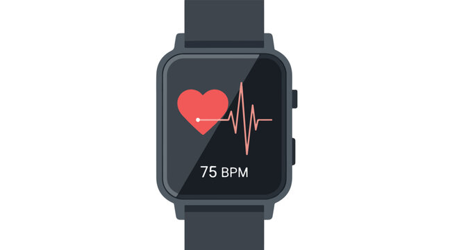 Digital health monitoring using a smartwatch with a heart rate display for fitness enthusiasts and healthcare management