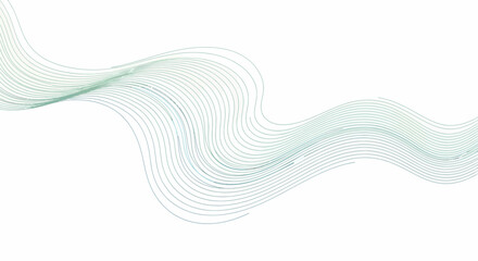 Elegant Wavy Lines Backdrop In Light Green And Blue Tones