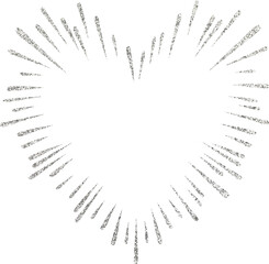 Silver Glitter Firework Sparkler Explosion