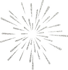 Obraz premium Silver Glitter Firework Sparkler Explosion