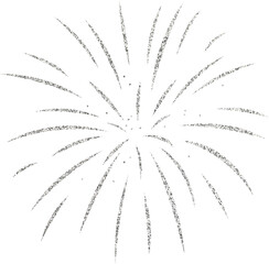 Naklejka premium Silver Glitter Firework Sparkler Explosion