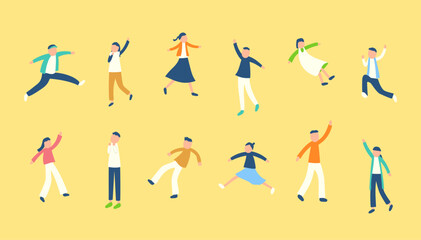 ポイントに使える人々のイラスト