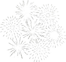 Silver Glitter Firework Sparkler Explosion
