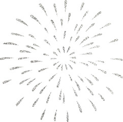 Silver Glitter Firework Sparkler Explosion