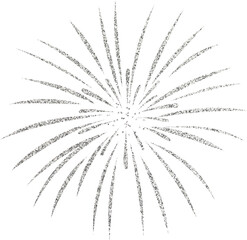 Obraz premium Silver Glitter Firework Sparkler Explosion