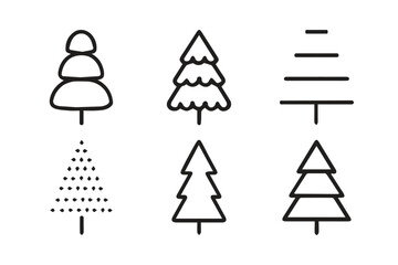 Minimal Geometric Christmas Tree Vector Set