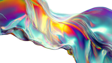 Obraz premium Iridescent Abstract Cloth Waving 