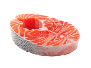 raw salmon steak