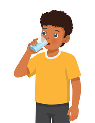 African man drinking a glass of water