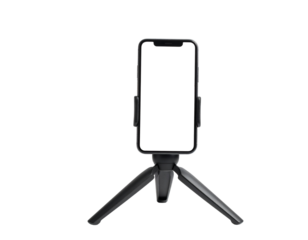 Smartphone on a tripod isolated on transparent background new png