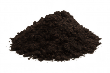 Fertile ground soil mound, transparent background, preparing earth for gardening, agriculture, and sustainable planting