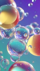 Close-up of Colorful Abstract Spheres
