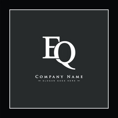 Creative Logo for Initials EQ in Monogram Style - Vector Template for Initial Letter E and Q
