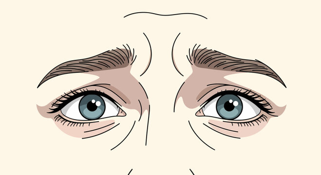 Expressive Eyes Conveying Sadness And Worry For Creative Illustration