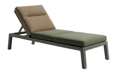 A convertible sun lounger that easily transforms into a bench for versatile garden seating.