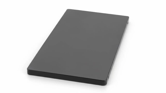 Rectangular gray object on white