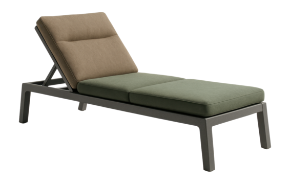 A convertible sun lounger that easily transforms into a bench for versatile garden seating.