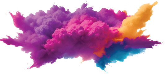 Bright colorful watercolor splash explosion with multicolor paint splatter and vibrant brush stroke texture on clean white background for modern artistic abstract poster design inspiration