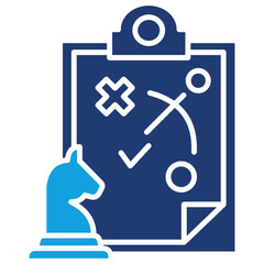 Strategy Flat Blue Icon