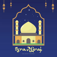 isra miraj banner design social media post template