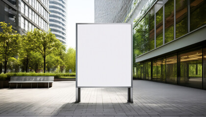 blank billboard on the street