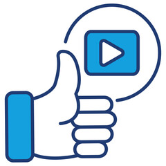 Social Media Blue Icon