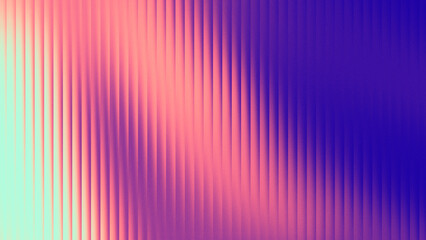 Vibrant neon glass refraction background with glowing pink, purple, and blue light effect and a smooth ribbed pattern.