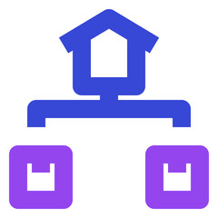 shipping and delivery twotone icon set